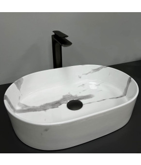 Умывальник (раковина) VBI VERONA 50 MARBLE NATURE GLOSSY накладной