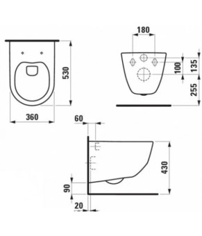 Унітаз підвісний Laufen PRO Rimless з кришкою Slim soft-close (H8669570000001)