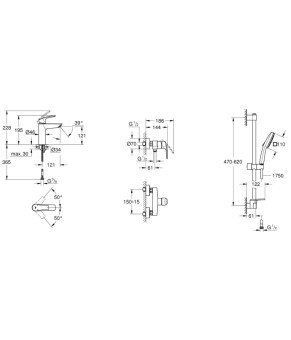 Набір змішувачів Grohe Eurosmart UA123244M1
