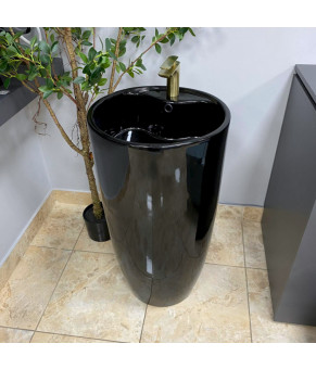 Умывальник (раковина) VBI AGRIENTO BLACK GLOSSY напольный