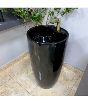Умывальник (раковина) VBI AGRIENTO BLACK GLOSSY напольный