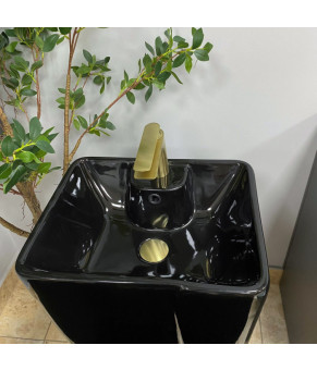 Умывальник (раковина) VBI VERESE BLACK GLOSSY напольный