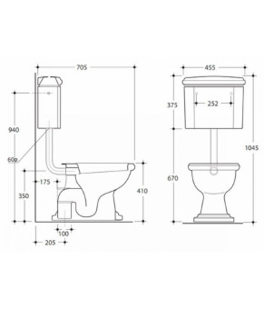 Бачок Kerasan Waldorf 418201