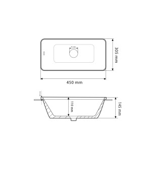 Умывальник (раковина) VBI TORITTO S WHITE врезной
