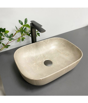 Умывальник (раковина) VBI RAVENNA BEIGE STONE MATT накладной