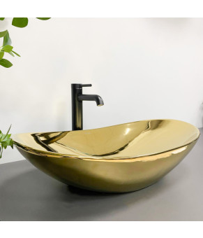 Умывальник (раковина) VBI TURIN GOLD GLOSSY накладной