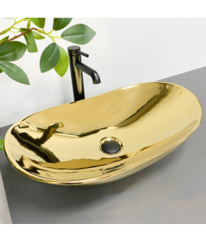 Умывальник (раковина) VBI TURIN GOLD GLOSSY накладной