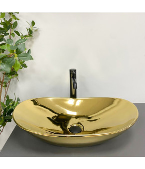 Умывальник (раковина) VBI TURIN GOLD GLOSSY накладной