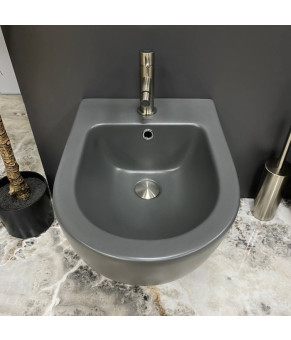 Подвесное биде VBI VULCANO GREY MATT