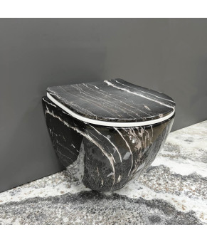 Подвесной унитаз VBI VULCANO BLACK ONYX
