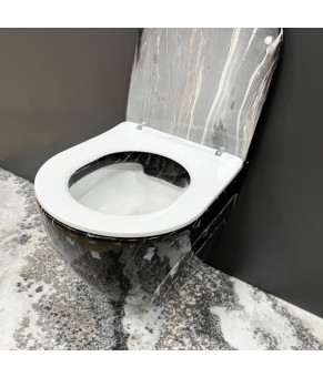 Подвесной унитаз VBI VULCANO BLACK ONYX