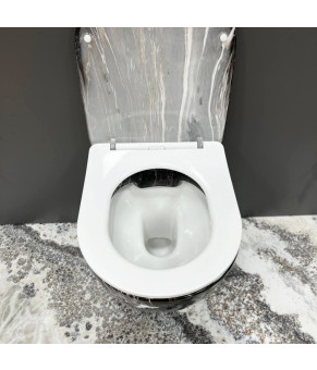 Подвесной унитаз VBI VULCANO BLACK ONYX