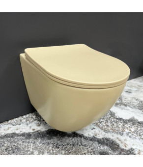 Подвесной унитаз VBI VULCANO BEIGE MATT