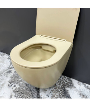Подвесной унитаз VBI VULCANO BEIGE MATT
