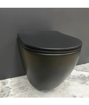Подвесной унитаз VBI VULCANO BLACK MATT