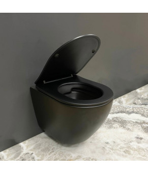 Подвесной унитаз VBI VULCANO BLACK MATT