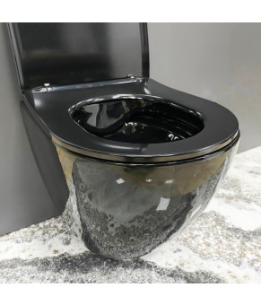 Подвесной унитаз VBI VULCANO BLACK GLOSSY