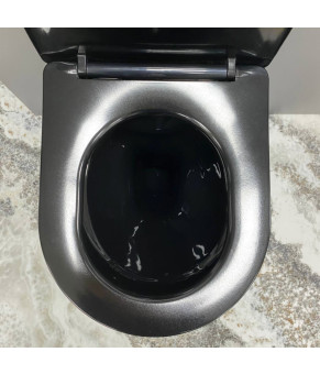 Подвесной унитаз VBI VULCANO BLACK GLOSSY