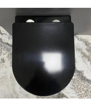 Подвесной унитаз VBI VULCANO BLACK GLOSSY