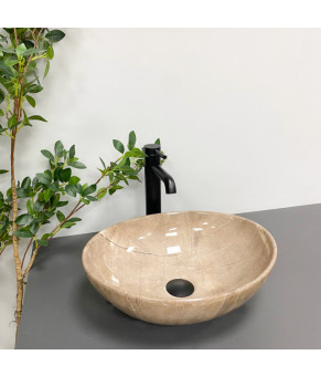 Умывальник (раковина) VBI PARMA BROWN STONE GLOSSY накладной