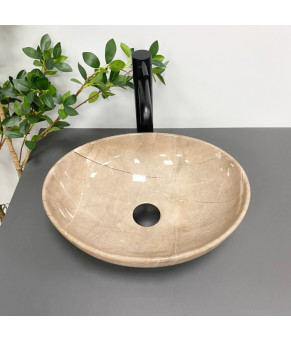 Умывальник (раковина) VBI PARMA BROWN STONE GLOSSY накладной