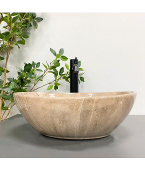 Умывальник (раковина) VBI PARMA BROWN STONE GLOSSY накладной