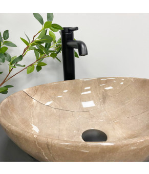 Умывальник (раковина) VBI PARMA BROWN STONE GLOSSY накладной