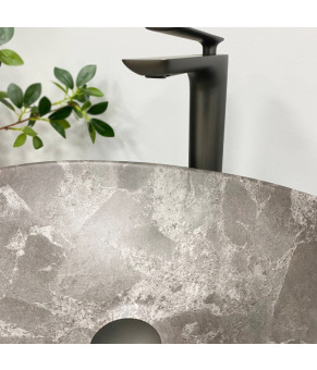 Умывальник (раковина) VBI PARMA DARK GREY STONE MATT накладной