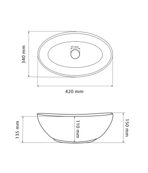 Умывальник (раковина) VBI PARMA DARK GREY STONE MATT накладной