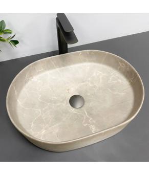 Умывальник (раковина) VBI VERONA 50 BEIGE STONE MATT накладной