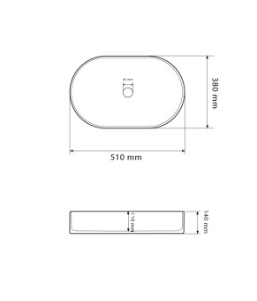 Умывальник (раковина) VBI VERONA 50 BEIGE STONE MATT накладной