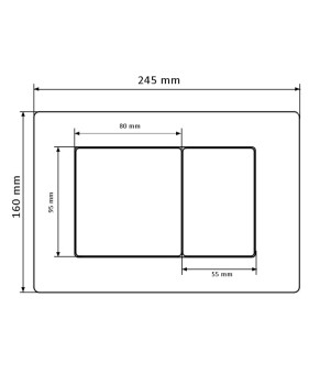 Кнопка смыва для инсталляции VBI ELBA X BLACK