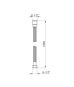 Шланг для душу Kroner KRM - C603 150 см