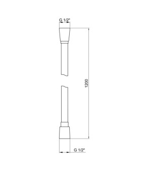 Шланг для душу Kroner KRM - C608 Anti-Twist 120 см