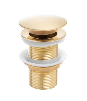 Донный клапан для раковины YOKA CLICK-CLACK GOLD без перелива BK.POP-14-BP-GLD
