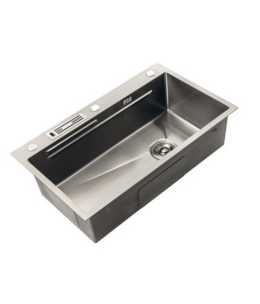 Мийка Mixxus Premium MH7545-SET-05 NANO-SILVER (3.0/0.8) комплект (нержавійка) (MX9634)