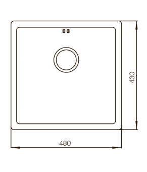 Мийка Mixxus MX4843-220x1.0-PVD-Gold (MX0559)