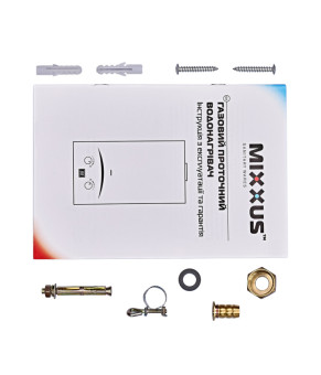 Газова колонка MIXXUS GWH-0610 BASIC GLASS димохідна 10 л/хв (панель зі скла з малюнком) (WH0027)
