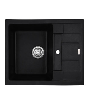 Гранитная кухонная мойка Haiba HB8210-G226 Black 620x500x200 (HB0983)