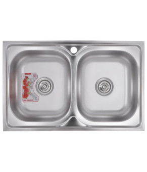 Кухонная мойка Zerix Z8050D-08-180MD Double Micro Decor (ZM0613)