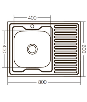 Кухонна мийка накладна Zerix Z8060L-04-160E (Satin) (ZX1618)