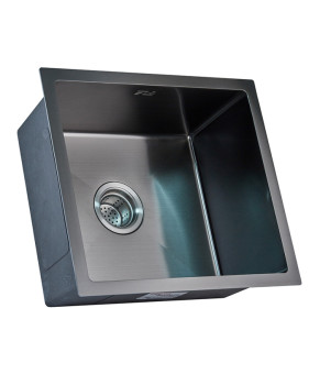 Кухонная мойка Zerix ZH4843B-215 (3.0/1.0) PVD-Black с сушилкой ZM5555