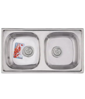 Кухонная мойка Haiba 78x43 Double (polish) (HB0568)