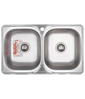 Кухонная мойка Zerix Z7848D-08-180MD Double (Micro Decor) (ZS0579)