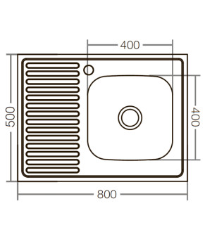 Кухонная мойка накладная Zerix Z8050R-04-160E (Satin) (ZX1615)