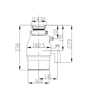 Измельчитель пищевых отходов Mixxus GD04-1 (750 Вт, индукционный двигатель) MX1571