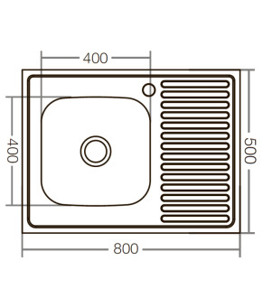 Кухонна мийка накладна Zerix Z8050L-04-160E (Satin) (ZX1614)