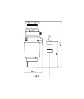 Подрібнювач харчових відходів Mixxus GD-01-0,5 (390Вт) (MX1568)