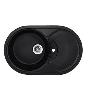 Гранитная кухонная мойка Haiba HB8310-G226 Black 780x500x220 (HB0975)