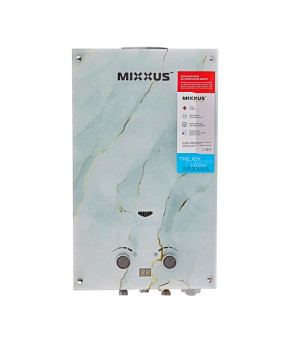 Газова колонка MIXXUS GWH-0510 BASIC GLASS димохідна 10 л/хв (панель зі скла з малюнком) (WH0026)